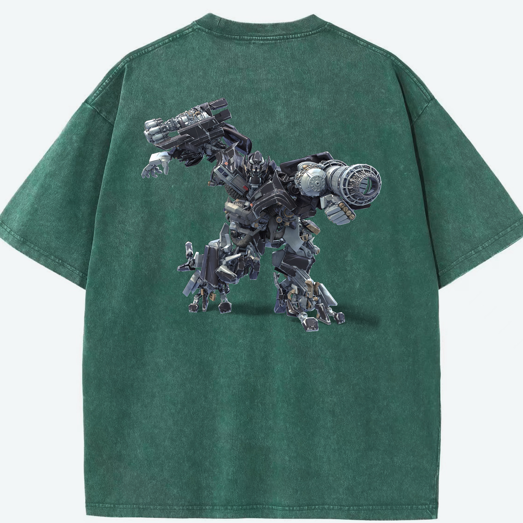 （画像用） Transformers トランスフォーマー 綿100% ヴィンテージ風 半袖Tシャツ（背面プリント）